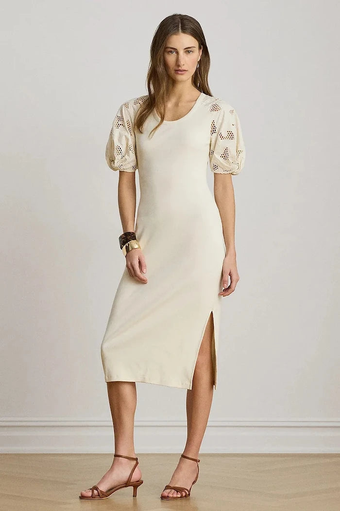Lauren Ralph Lauren pamuk ve elastan elbise