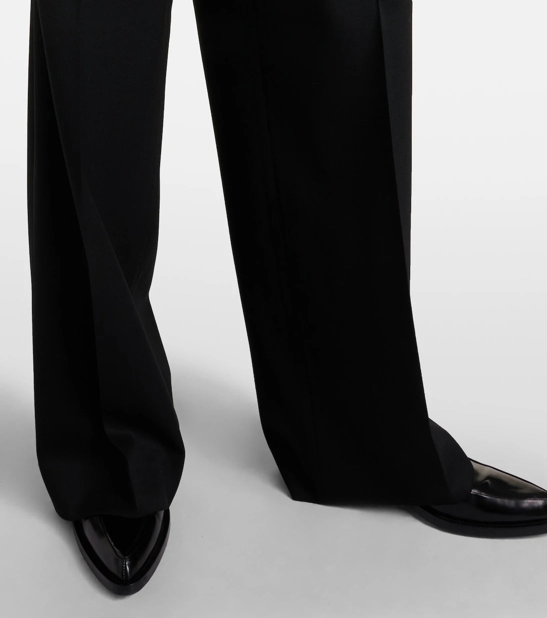 Ami Paris - High-rise wool wide-leg pants