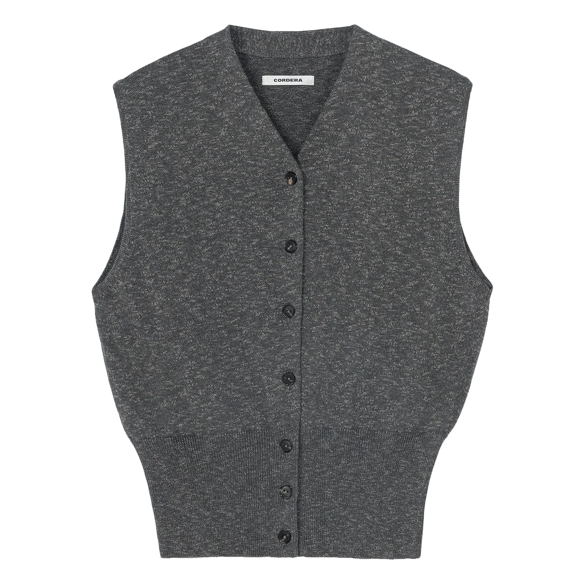 Cordera - Cotton Sleeveless Vest | Grey
