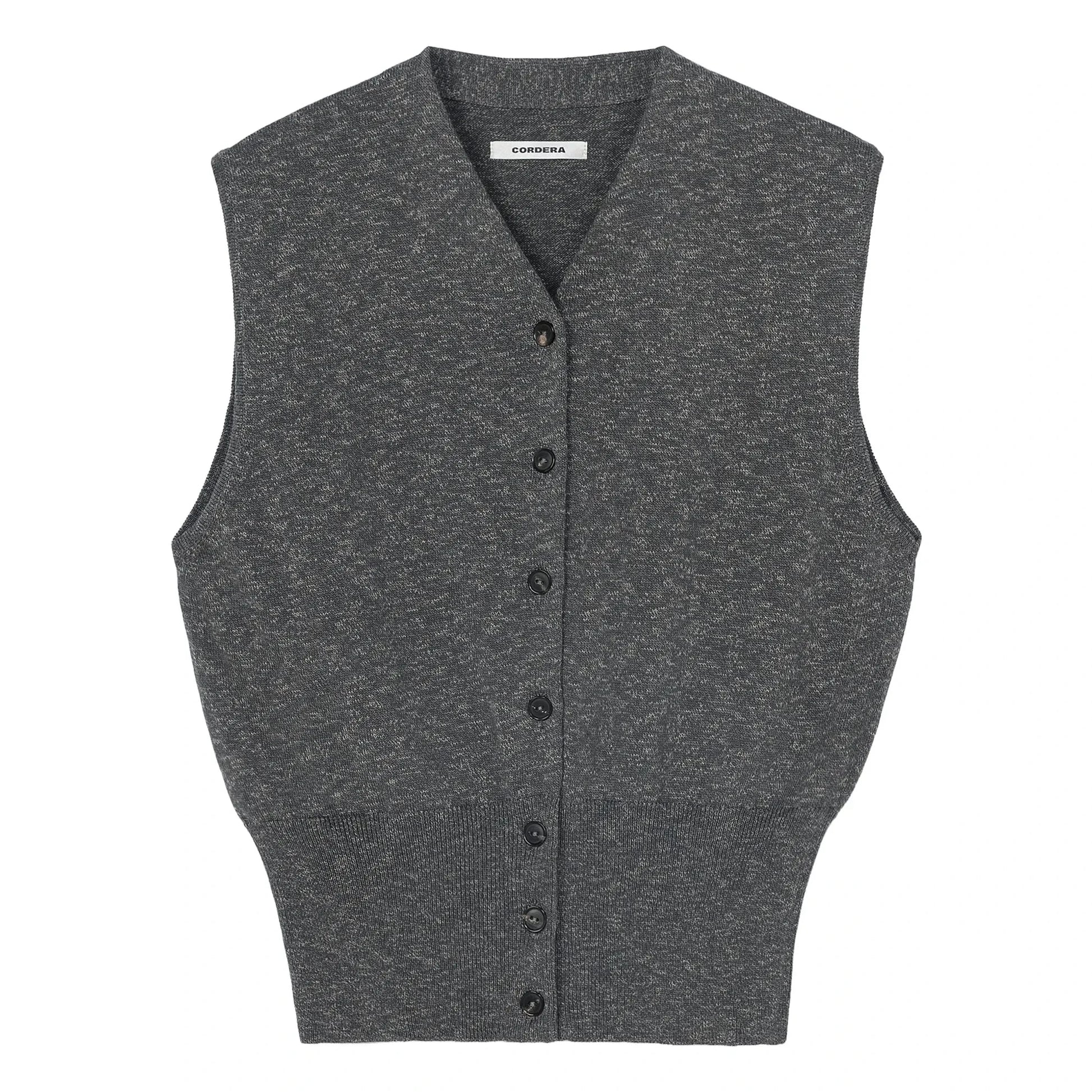 Cordera - Cotton Sleeveless Vest | Grey