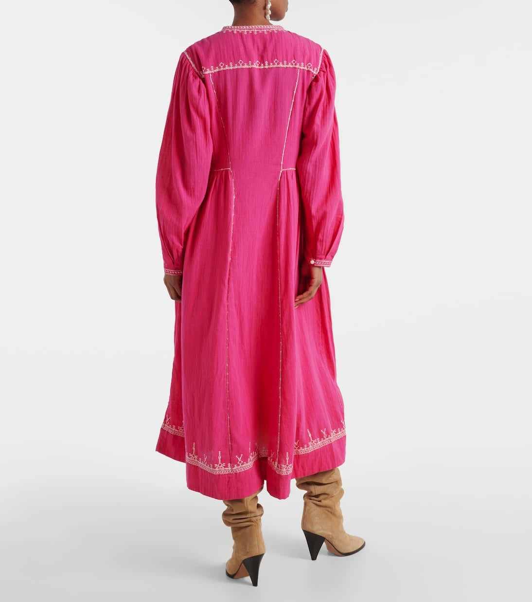 Marant Etoile - Pippa embroidered cotton midi dress