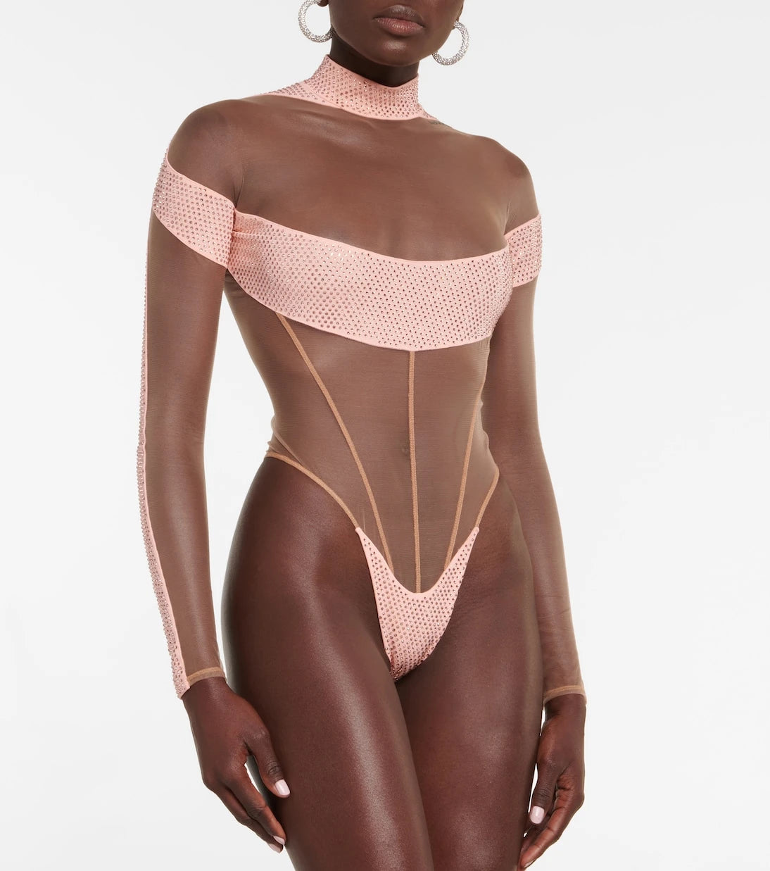 Mugler - Paneled bodysuit