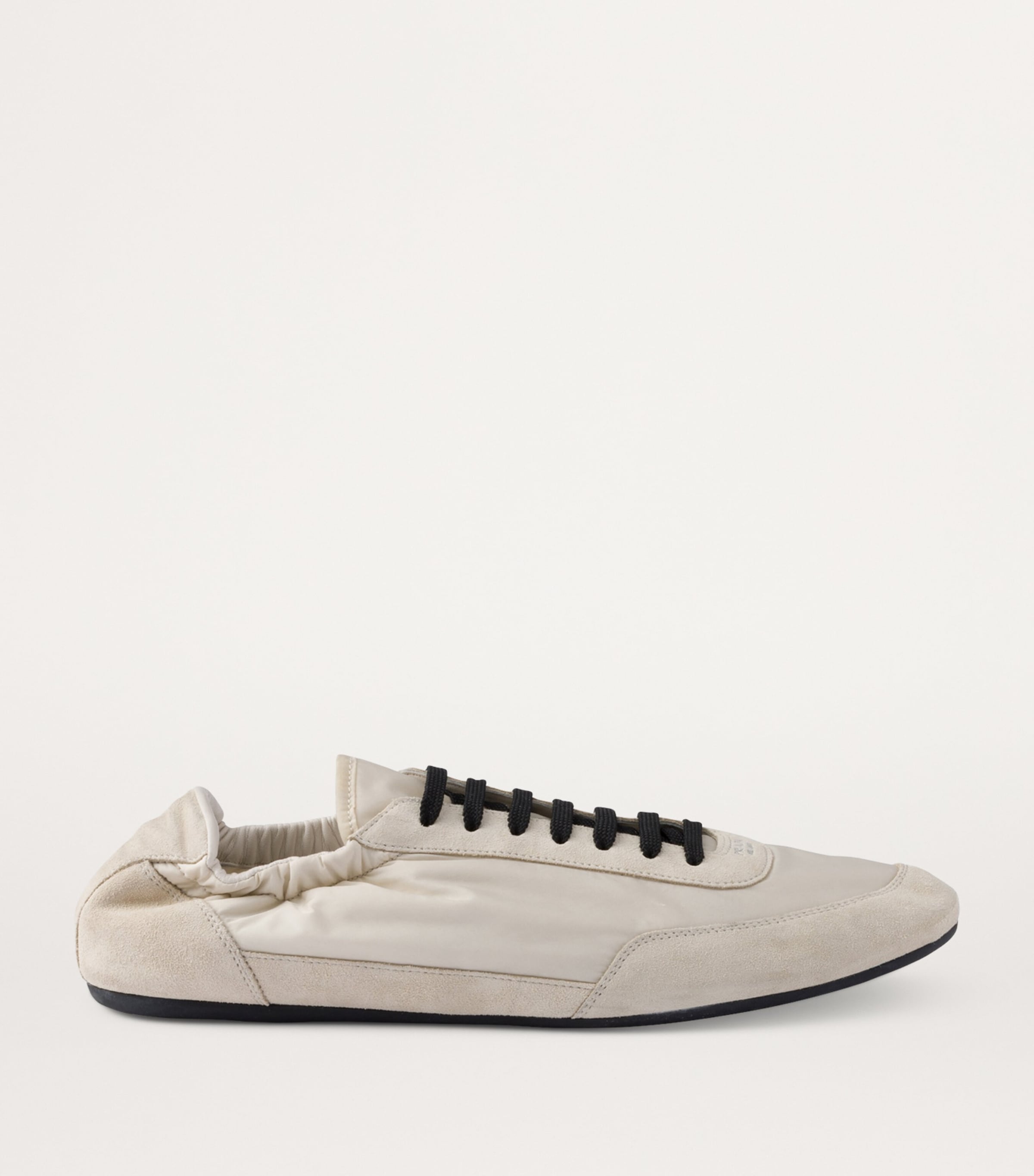 Prada Neutral Re-Nylon-Faux Suede Slip-On Sneakers