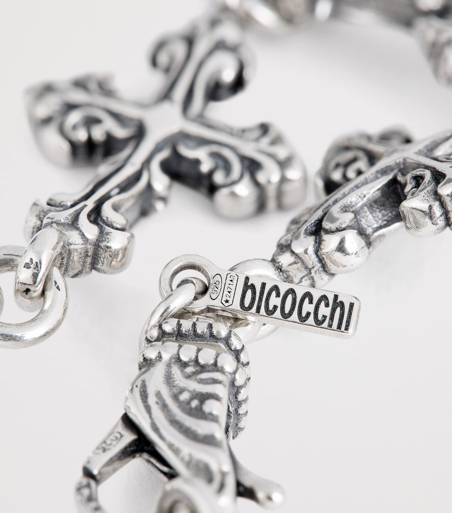 Large Sterling Silver Multi-Cross Avelli Bracelet