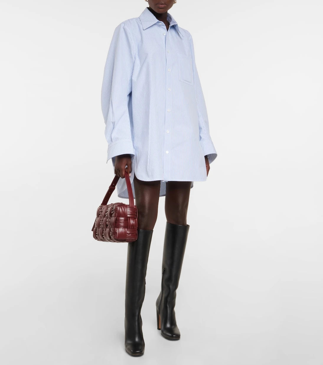 Bottega Veneta - جزمة جلدية للركبة