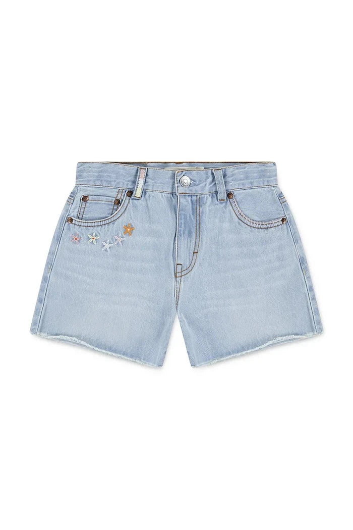 Levi's çocuk denim kısa şort CROCHET APPLIQUE A LINE SH