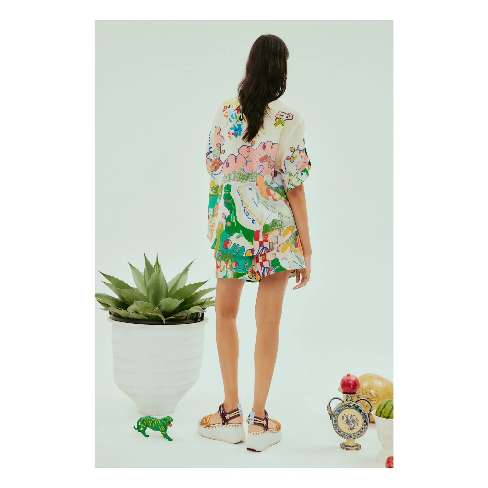 Alémais - Nadia Linen shirt | Green
