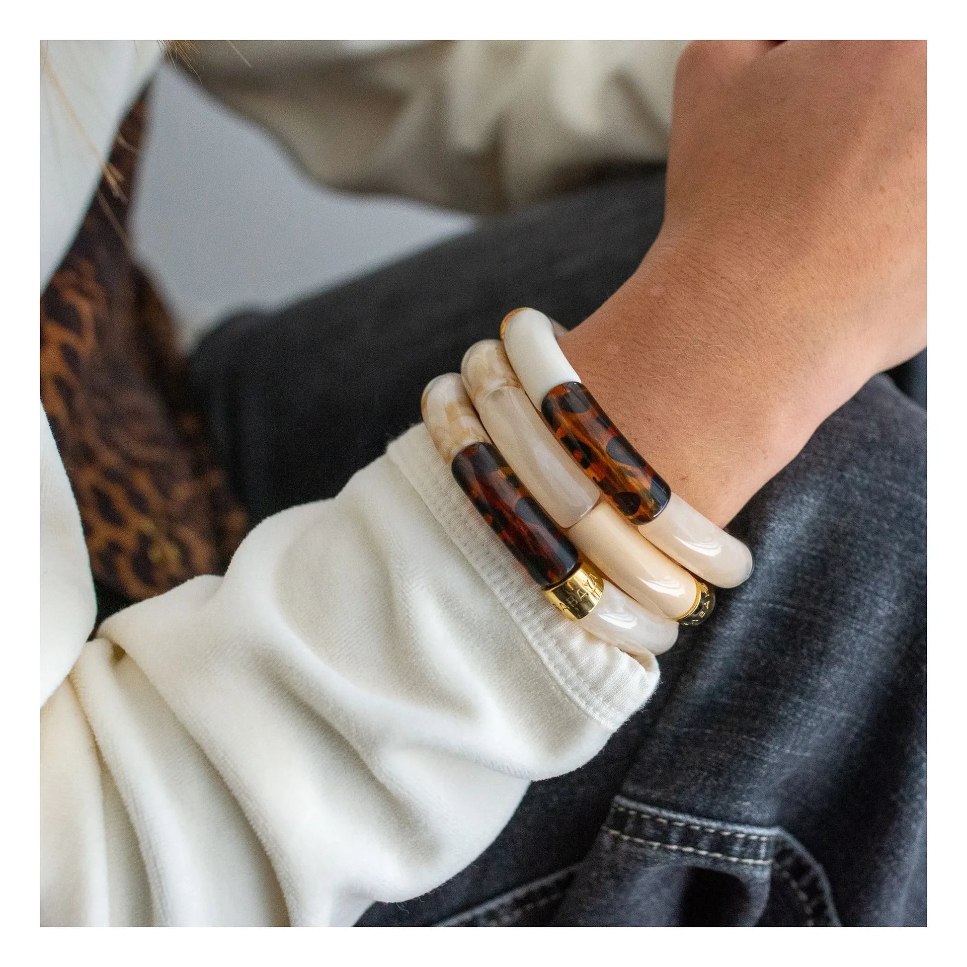 Parabaya - Jaguar 3 bracelet | Beige