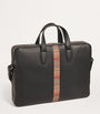 Leather Signature Stripe Briefcase
