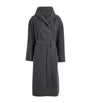 Max Mara Grey Virgin Wool-Cashmere Hooded Coat