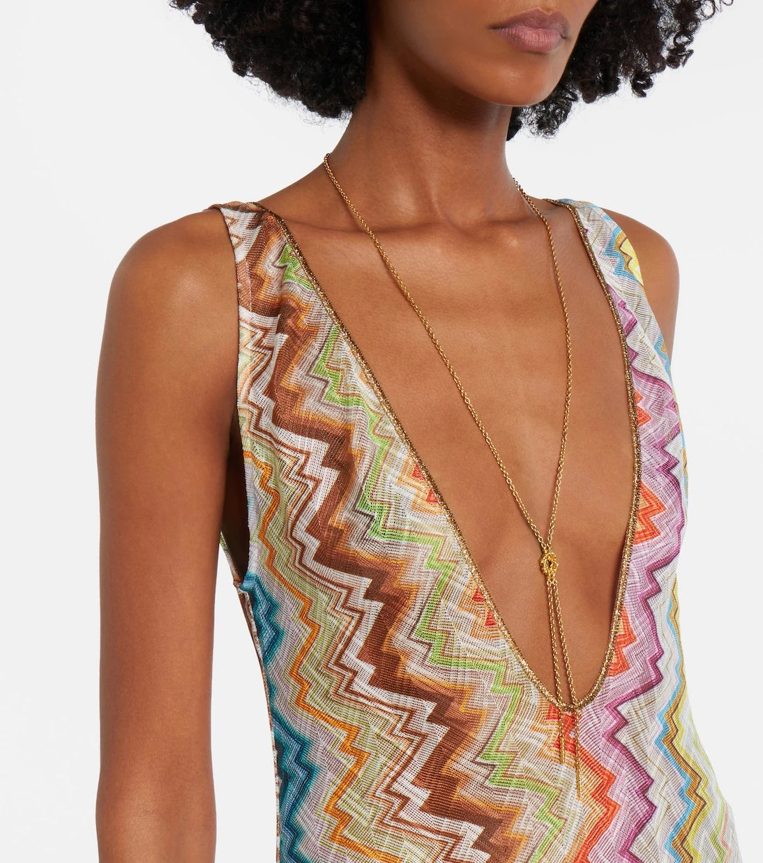 Missoni - فستان ماكسي بنمط متعرج