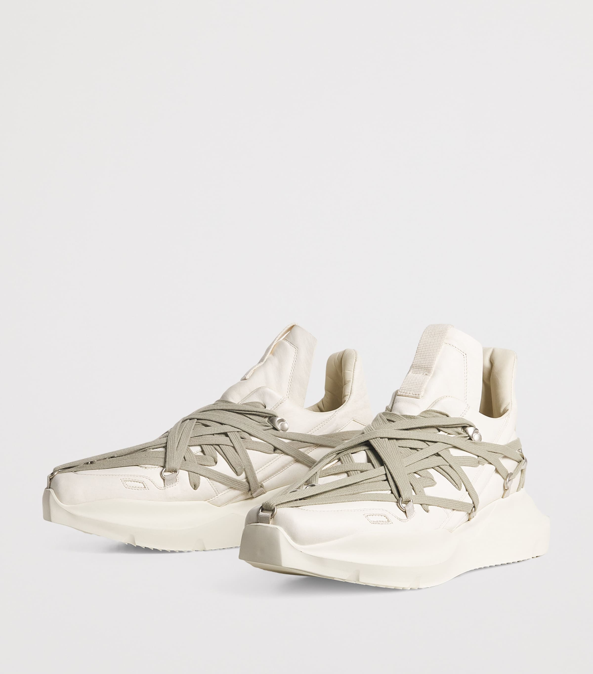 Rick Owens Leather Geth Low-Top Sneakers