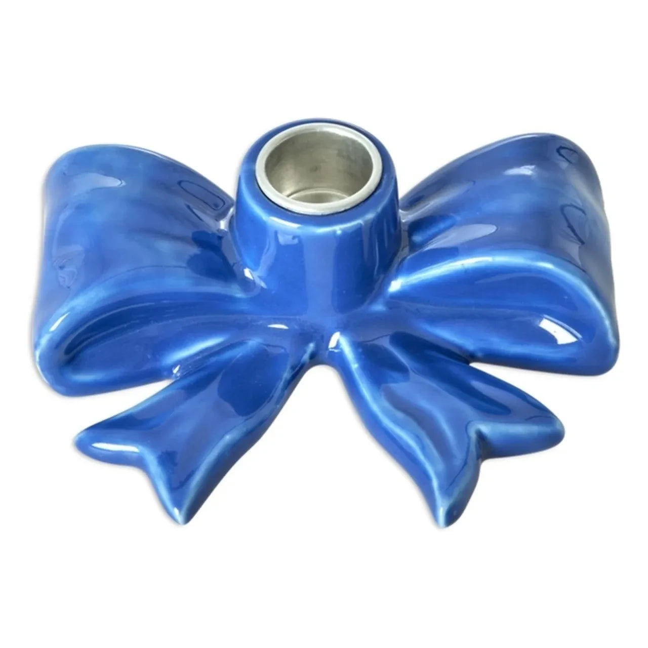 Rice - Ceramic candleholder Nœud | Royal blue