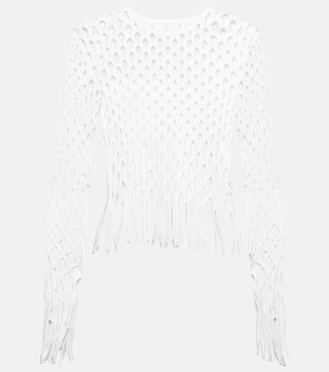Dion Lee - Fringed fishnet top