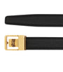Black Leather Logo Belt