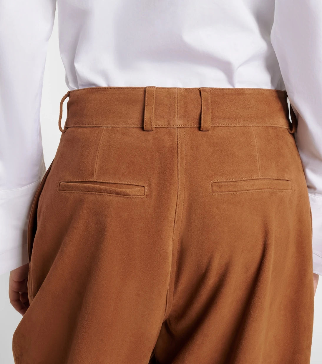 Róhe - Suede barrel-leg pants