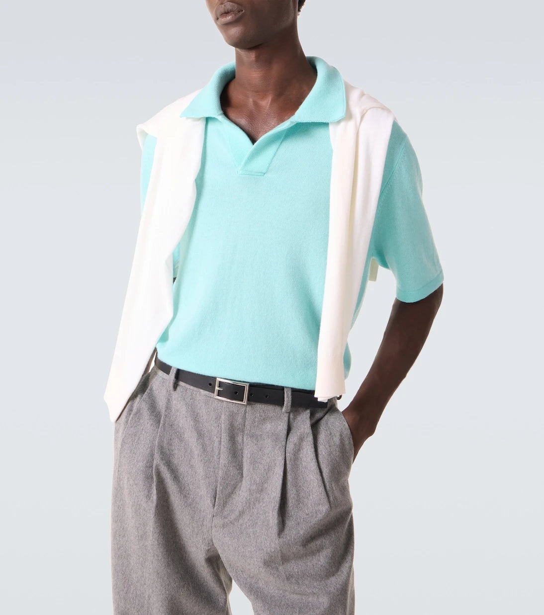 Allude - Wool and cashmere polo sweater