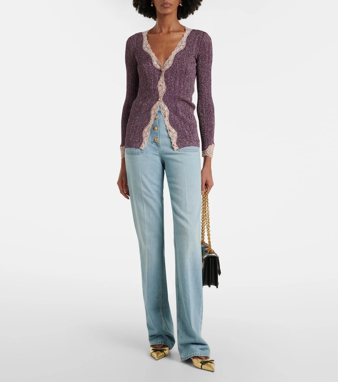 Valentino - Lace-trimmed cardigan