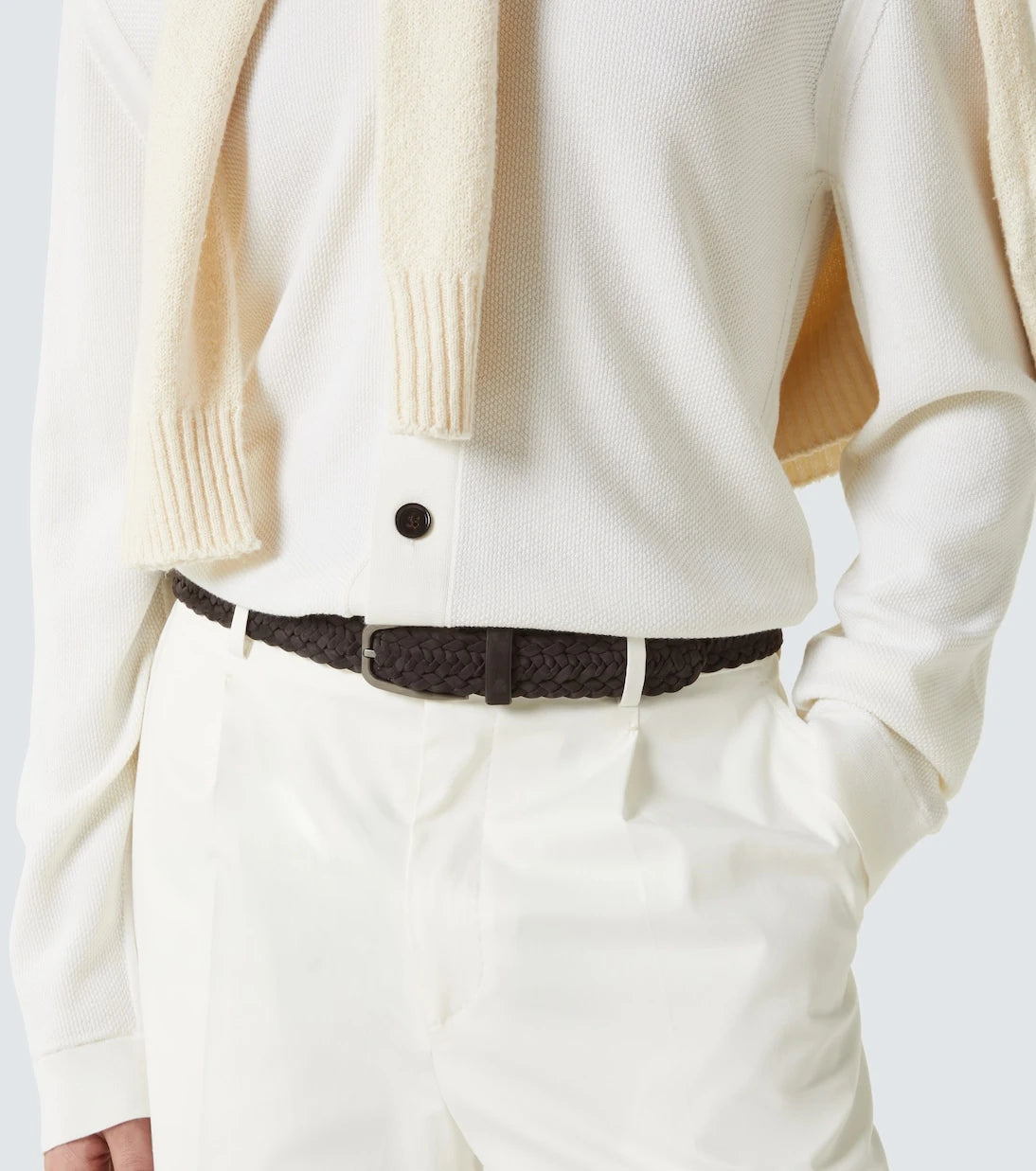 Zegna - Braided leather belt