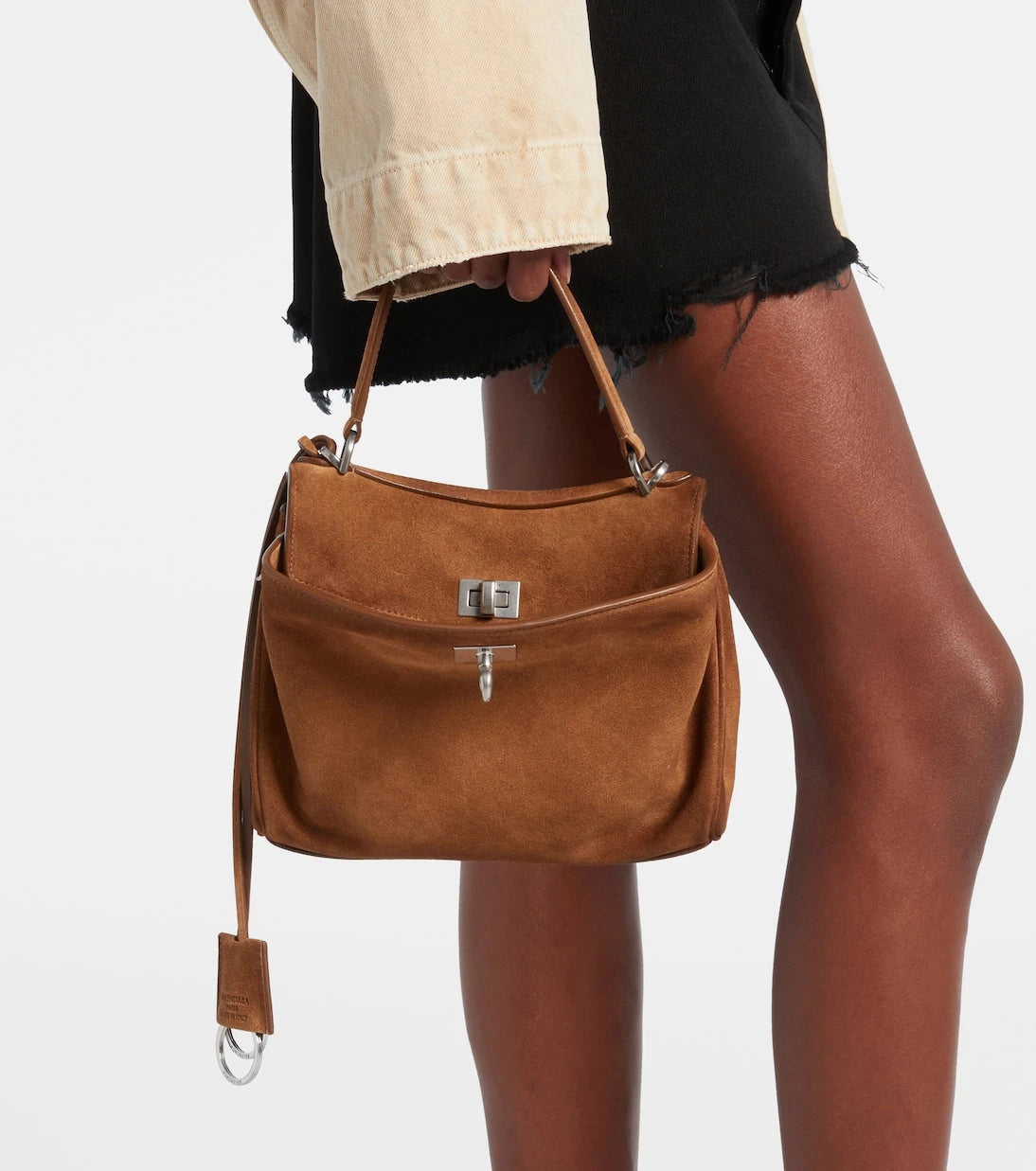 Balenciaga - Rodeo Mini suede tote bag