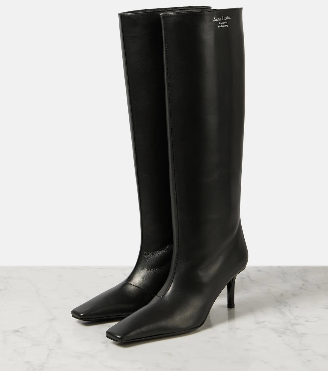 Acne Studios - جزمة جلدية عالية للركبة