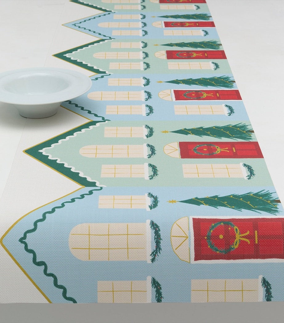 Chilewich x Meri Meri Festive Houses Table Runner