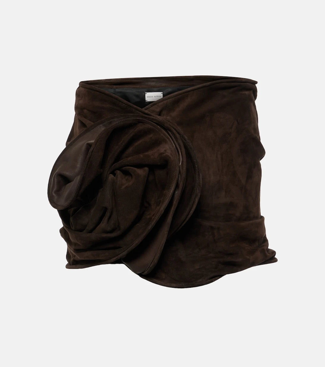 Magda Butrym - Floral-appliqué suede miniskirt