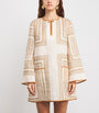 Nude Linen Tunic Mini Dress