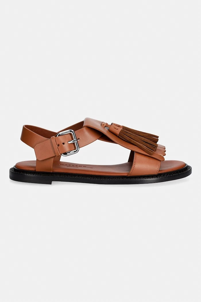 Weekend Max Mara сандали дамски от кожа Wkaarte