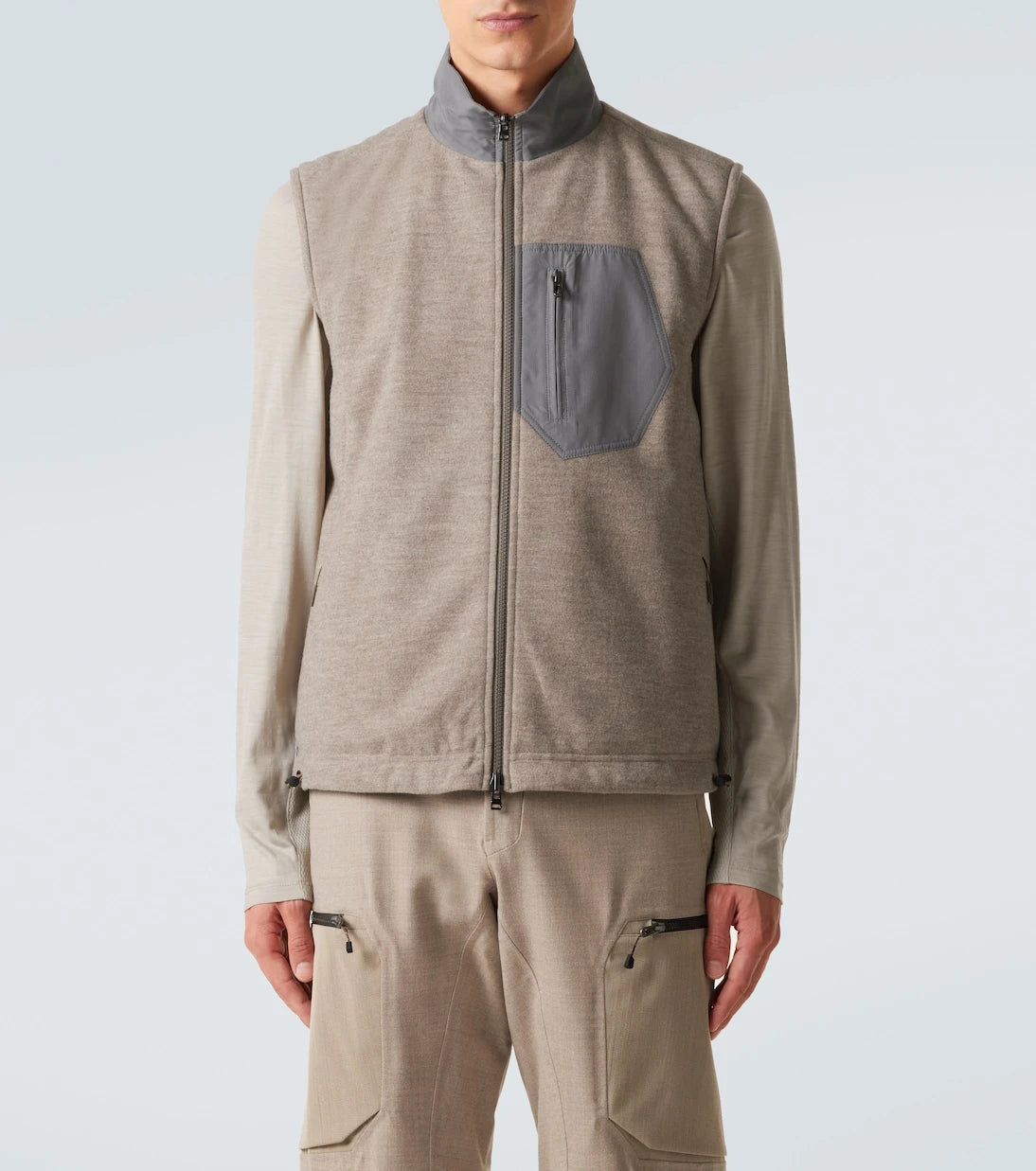 Sease - Explorer reversible wool-blend vest