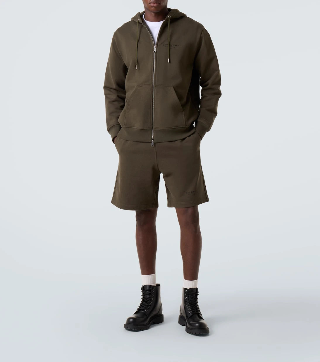 Givenchy - Givenchy Stamp cotton Bermuda shorts