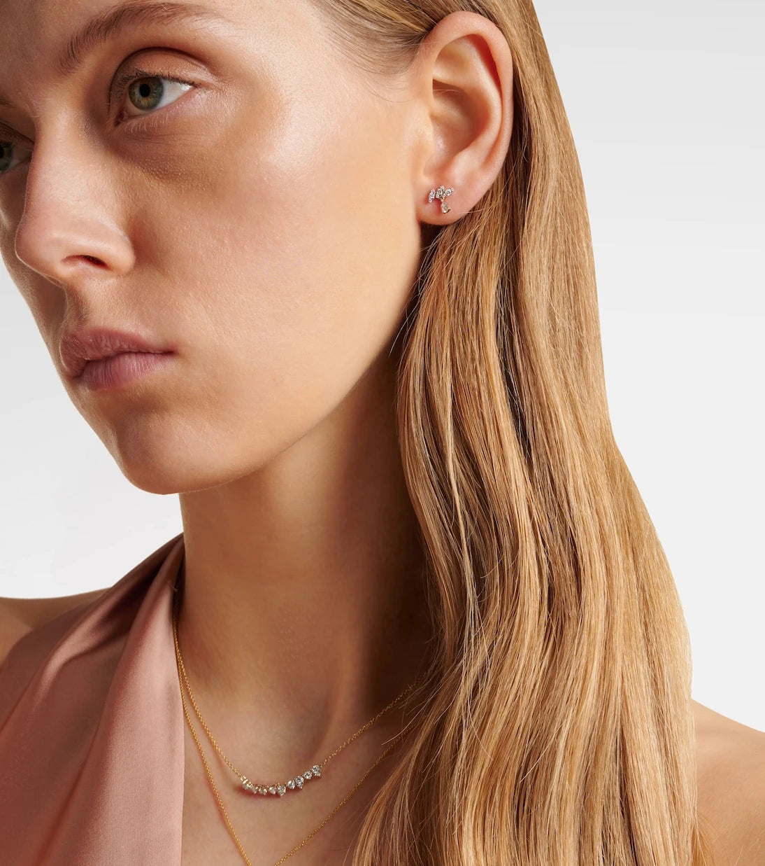 Stone and Strand - Muse Drop 10kt gold earrings with diamonds