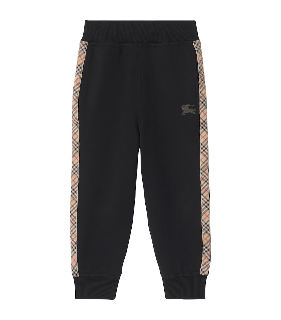 Burberry Kids Cotton Check-Trim Sweatpants (3-12 Years)