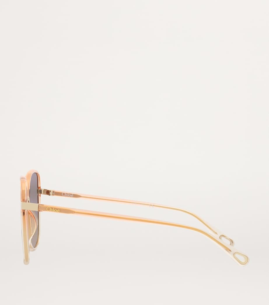 Orange Oversized Square Sunglasses