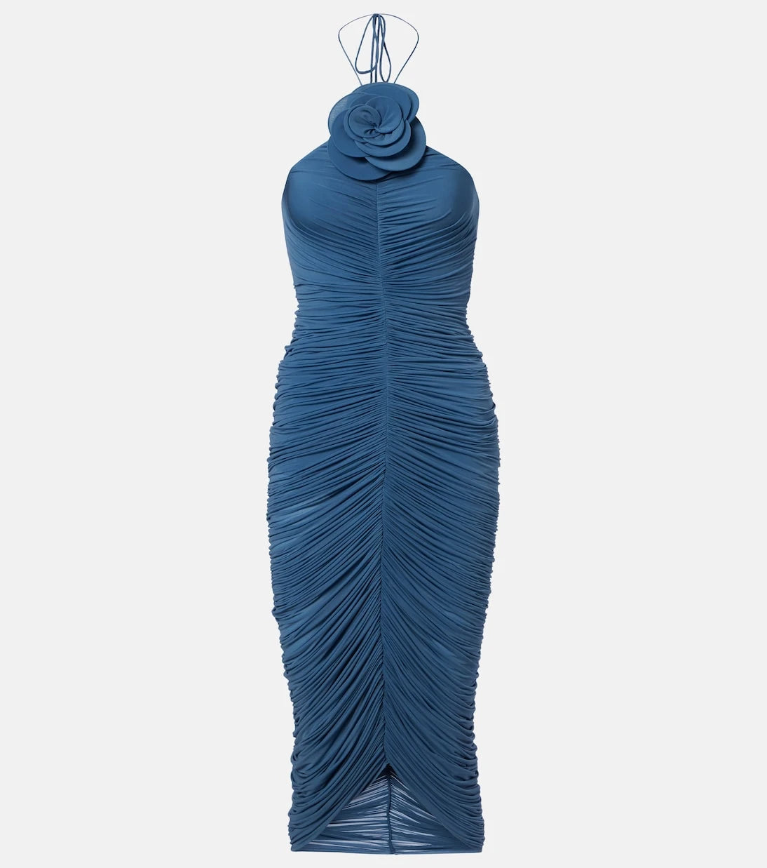 Magda Butrym - Floral-appliqué ruched midi dress