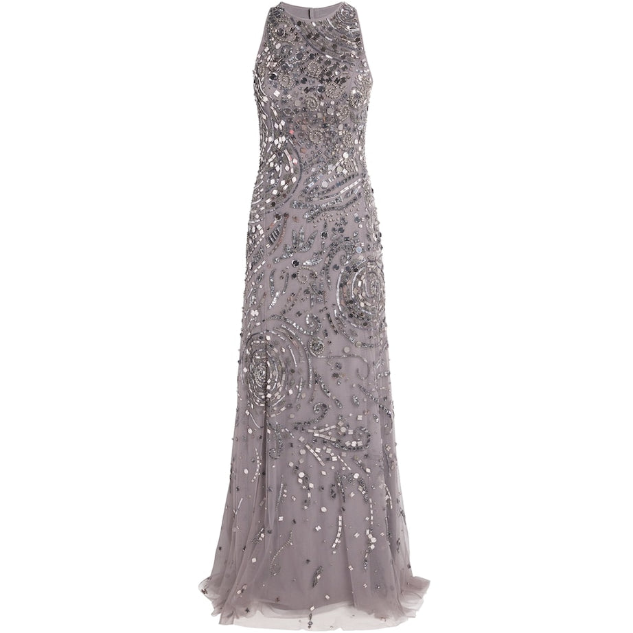 Zuhair Murad Silver Embellished Gown
