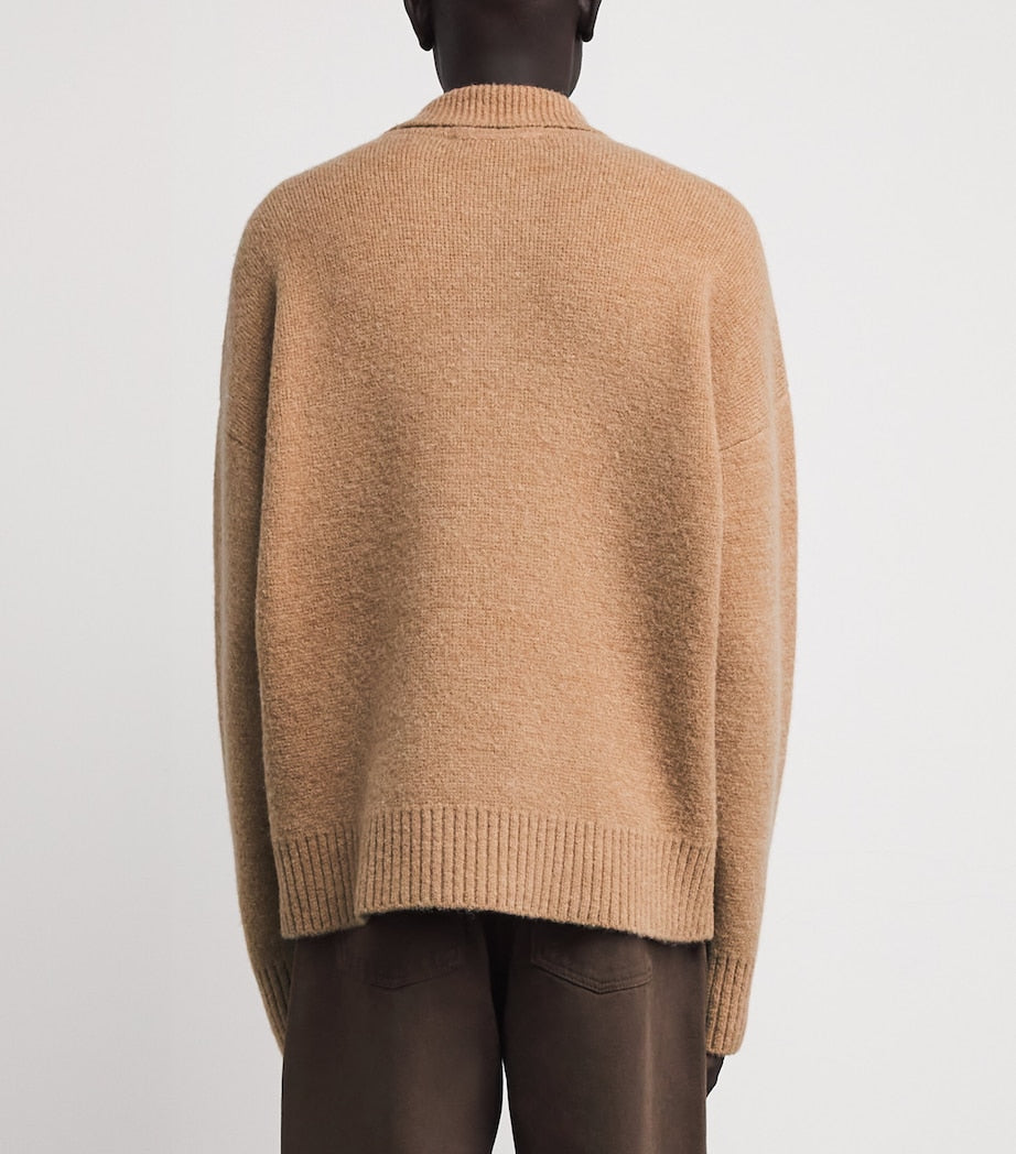 Alpaca-Blend Ami de Coeur Polo Sweater