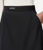 LOEWE Black Wool-Blend Asymmetric Skirt