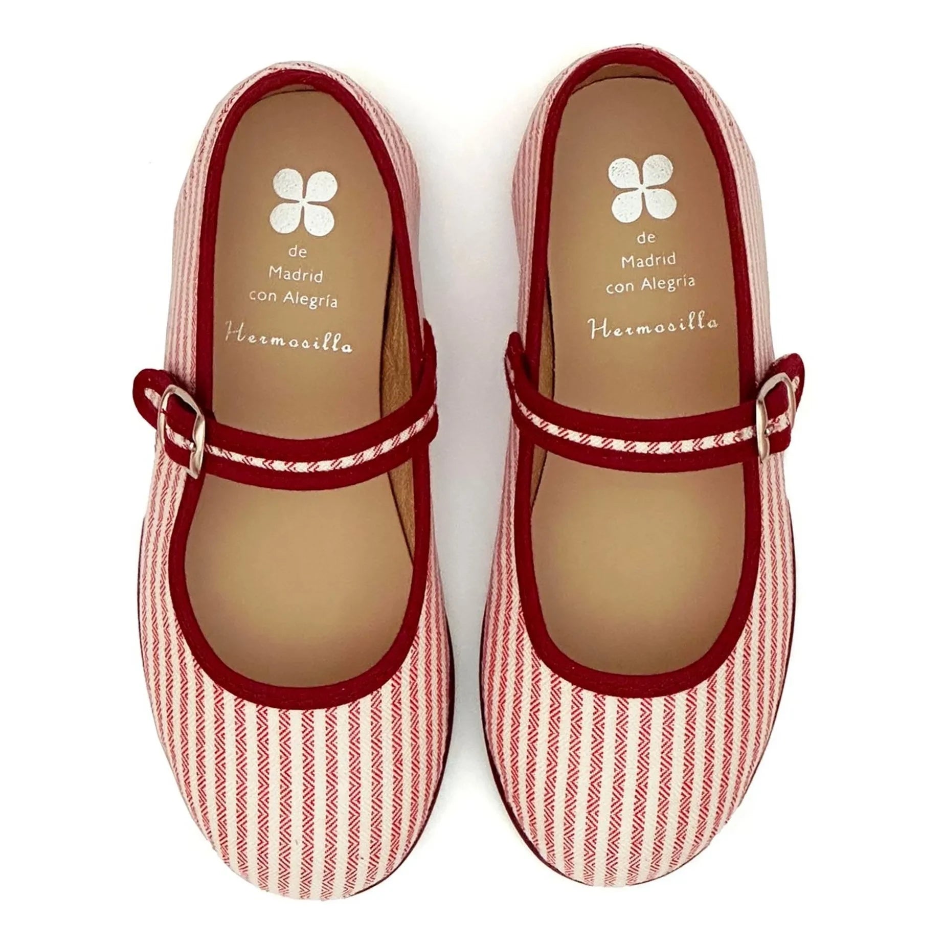 Hermosilla - Ballerinas Aras Stripes | Burgundy