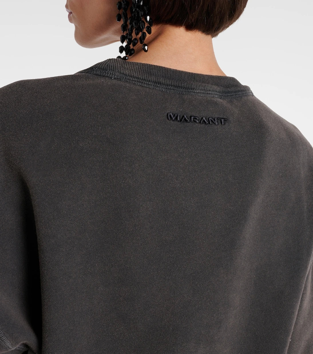 Marant Etoile - Pipper gathered cotton sweatshirt dress