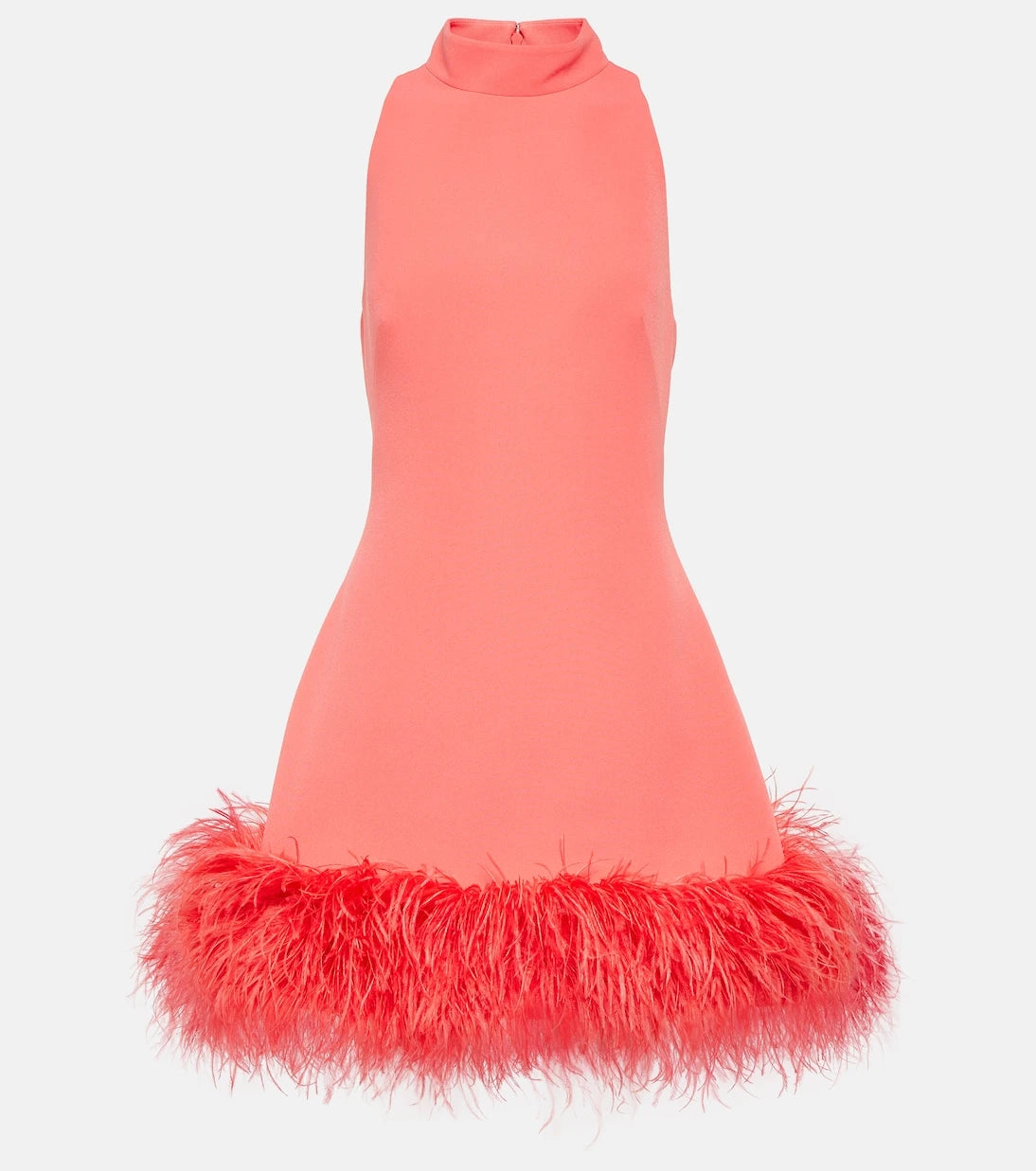 Safiyaa - Ratana feather-trimmed crêpe minidress