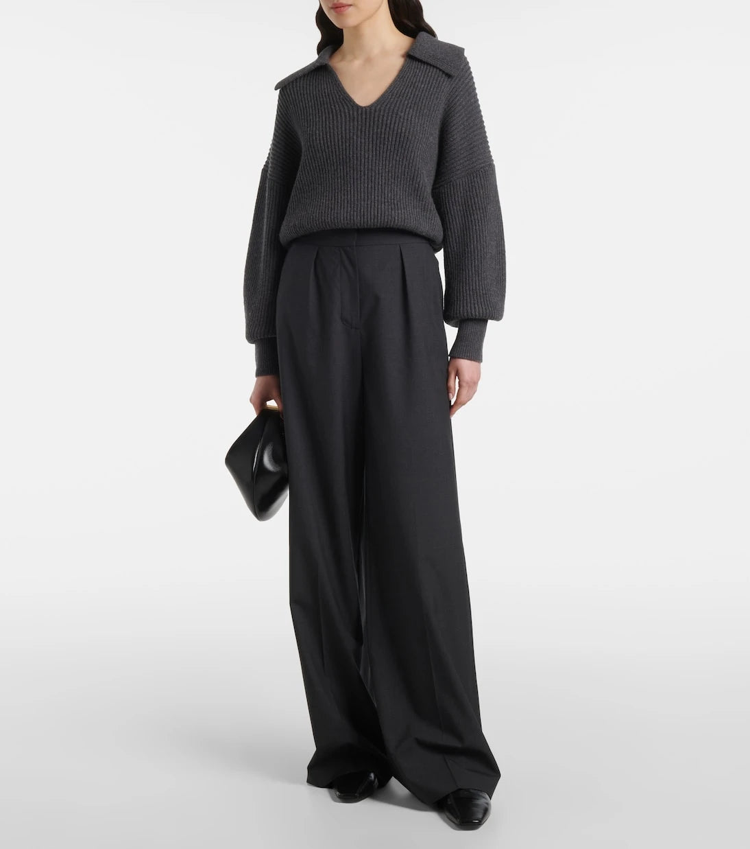 Joseph - Ribbed-knit wool-blend polo sweater