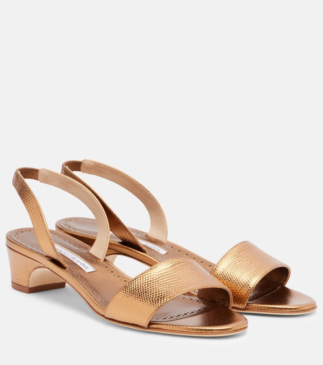 Manolo Blahnik - Patopia leather slingback sandals
