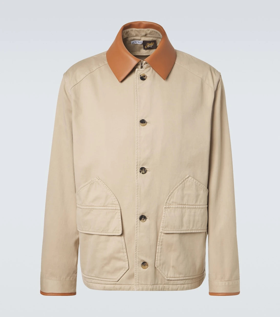 Loewe - Paula's Ibiza leather-trimmed cotton jacket