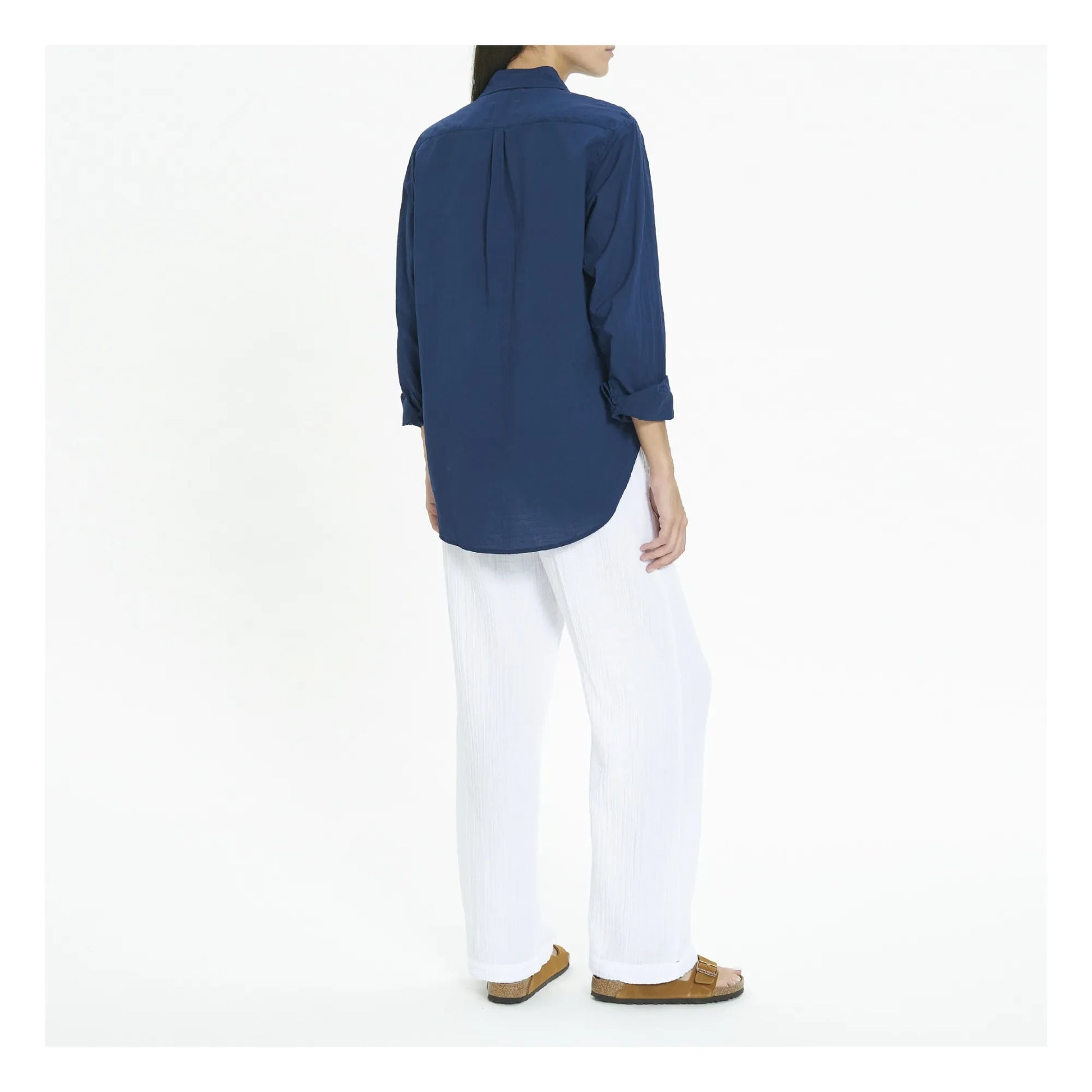 Xirena - Beau Cotton Poplin Shirt | Navy blue