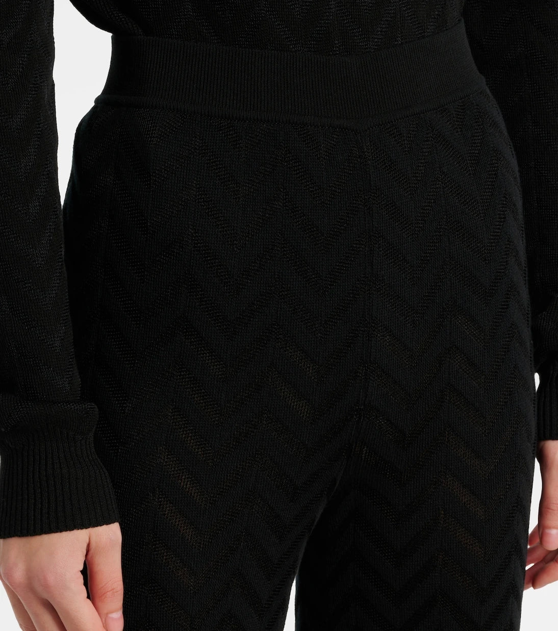 Missoni - High-rise cotton-blend wide-leg pants