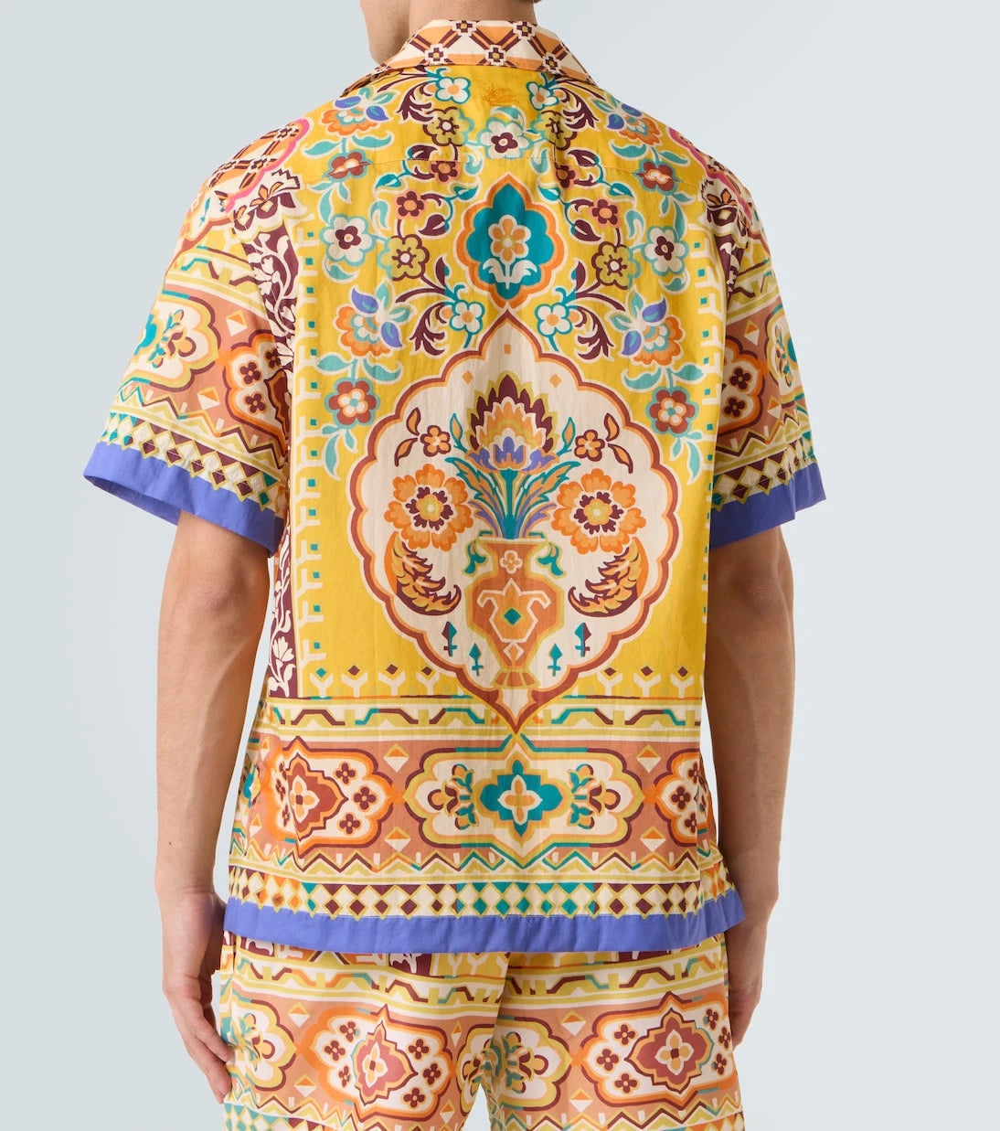 Etro - Printed cotton bowling shirt