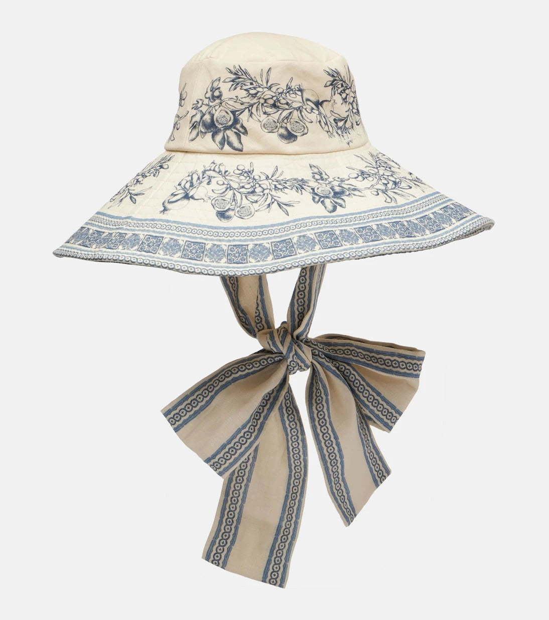 Alémais - Villa Romantica printed linen sun hat