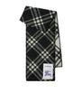 Black Wool Check Scarf