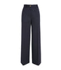 Wool-Blend Straight Leg Trousers NAVY BLUE